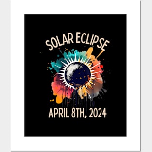 Total Solar Eclipse 4.08.24 Totality Usa Spring April 4 2024 Posters and Art